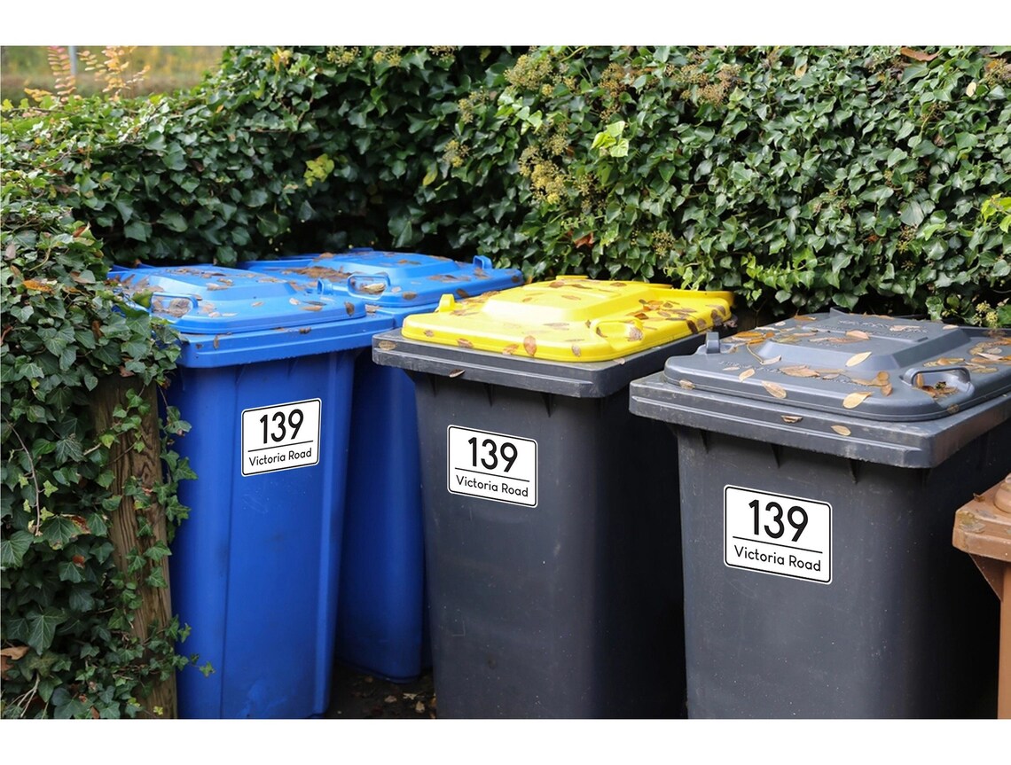 Rectangular Trash Signs Rectangle Trash Stickers – Tillo Studio